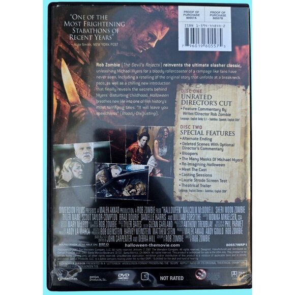 Halloween Unrated Directors Cut Two-Disc Special Edition DVD - Picture 2 of 2